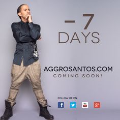 All new Aggro Santos . Com up in #7days with more Music/interviews/info and brand new blog!!